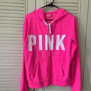 VS PINK zip up hoodie Size L